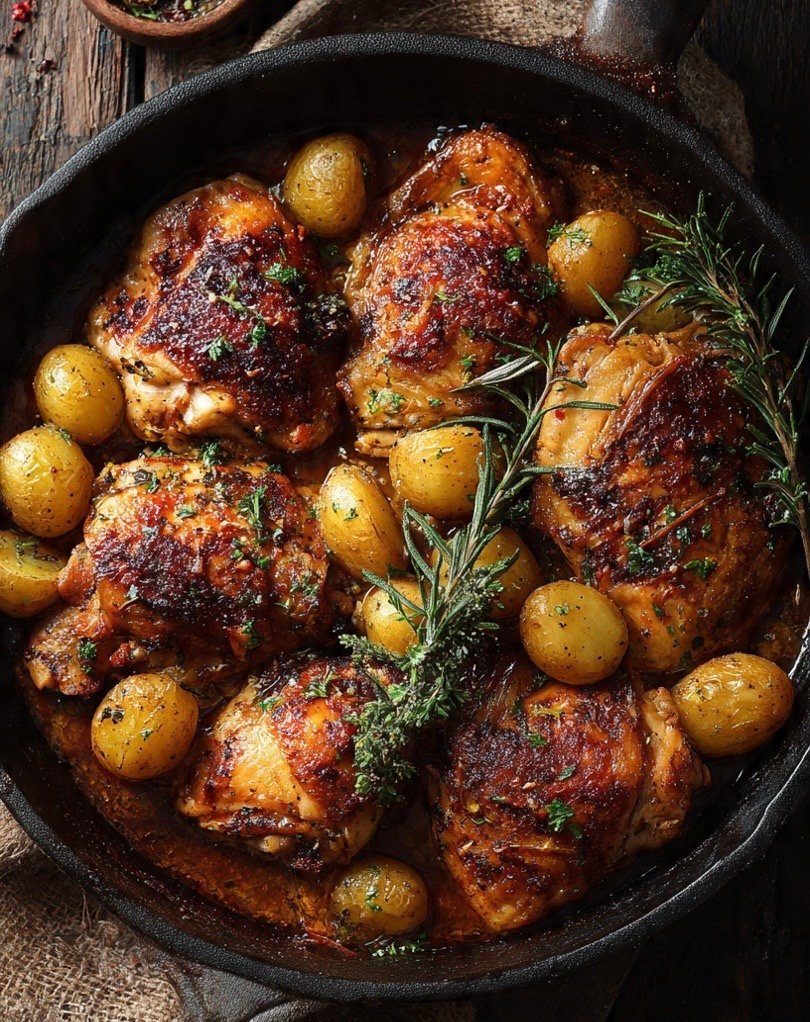 One pan chicken and potatoes