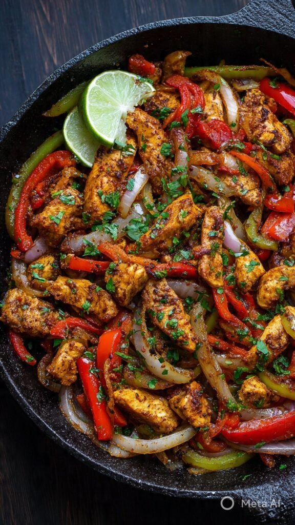 Easy One Pan Chicken Fajita Skillet Recipe