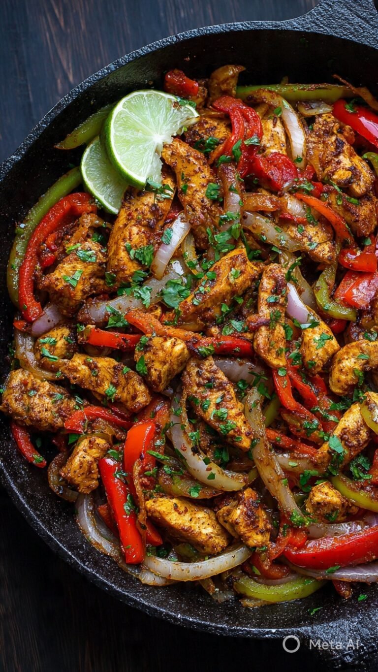 Easy One Pan Chicken Fajita Skillet Recipe