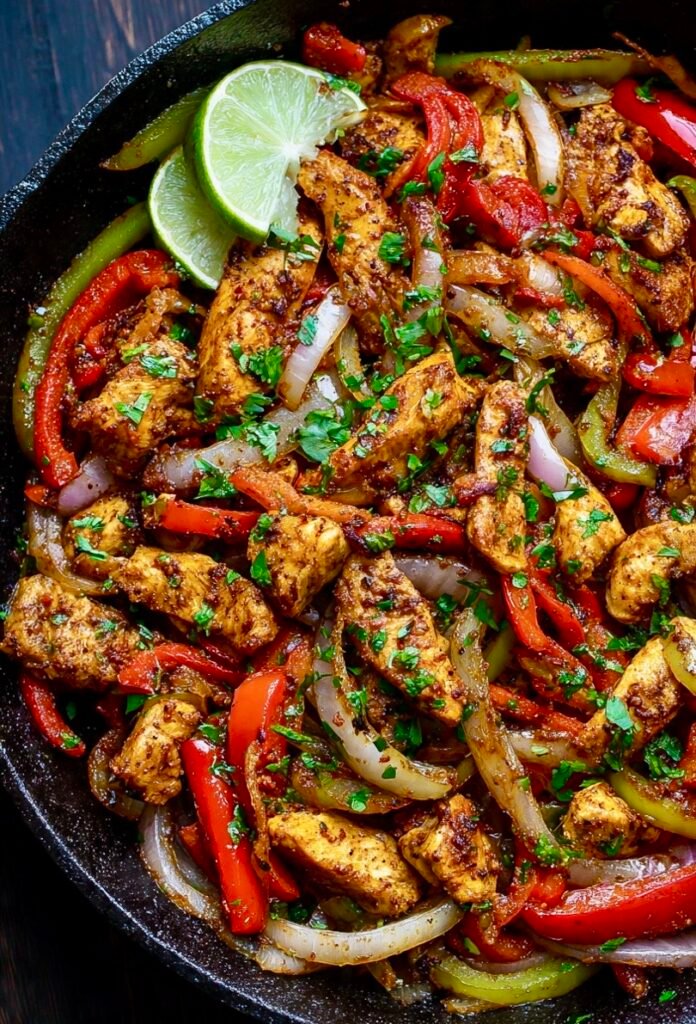 20 Minute Easy One Pan Chicken Fajita Skillet